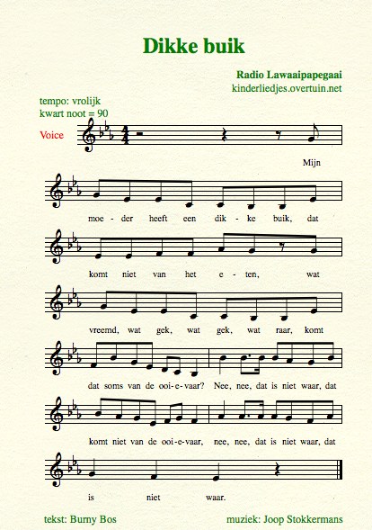 bladmuziek lp 2 tweede elpee kinderliedje radio lawaaipapegaai zwanger in verwachting